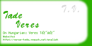 tade veres business card